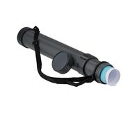 Relaxdays Rouleau à Poster Extensible 51-85 cm, Ø 9 cm, Transport de Posters et Affiches, Rouleau à Dessin Jusqu'au Format A0, Noir/Gris