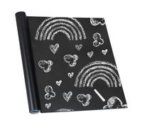 Relaxdays Rouleau adhésif mural noir en lot de 10