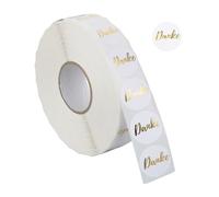 Relaxdays Rouleau étiquettes Danke 2500 pièces