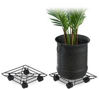 relaxdays Rouleau pour plantes, carré, set de 2 pièces