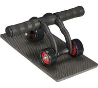 relaxdays Roulette abdominale 3 roues avec tapis pour les genoux