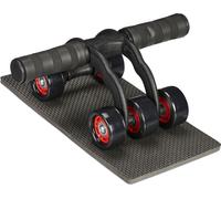 relaxdays Roulette abdominale 5 roues avec tapis pour les genoux