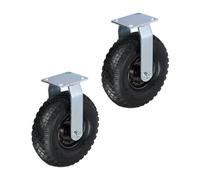 Relaxdays Roulette fixe 3.00-4 lot de 2