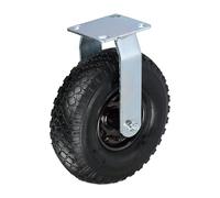 Relaxdays Roulette Fixe en Caoutchouc, Roue pneumatique, Plaque en Acier, 120 kg, Taille 29x26x13.5 cm, Choix de Couleur