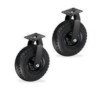 Relaxdays Roulette pneumatique 3.00-4, lot de 2