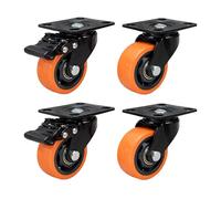 Relaxdays Lot de 4 roulettes