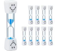 relaxdays Sablier pour se brosser les dents Enfants Set de 10 pièces
