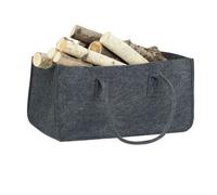 relaxdays Sac à bois de cheminée 27,0 l anthracite 25,0 x 50,0 x 25,0 cm