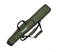 Relaxdays Sac de pêche rembourré 130 cm, étui pour 3 cannes, 5 compartiments, Oxford 1200D, vert olive