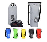 Relaxdays Sac étanche Ocean Pack 30 litres léger compact extérieur kayak ski sport voile snowboard, gris