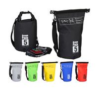 Relaxdays Sac étanche Ocean Pack 5 litres léger compact extérieur kayak ski sport voile snowboard, noir