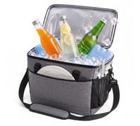 Sac Isotherme Relaxdays, 30 litres, étanche, 2 poignées et Une Sangle, Gris
