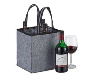 Relaxdays Sac pour 9 bouteilles feutre