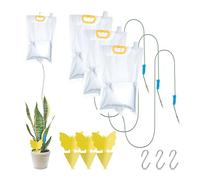 Relaxdays Sacs de Goutte à Goutte avec Autocollants, 4 pcs, infusions Plantes 3,5 l, système d'irrigation, coloré