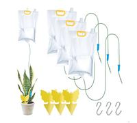 Relaxdays Sacs de goutte à goutte avec autocollants, 4 pcs, infusions plantes 3,5 l, système d'irrigation, coloré