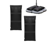 Relaxdays Sacs de Lest remplissables 22 kg, pour Parasol et Trampoline, 68x30 cm, Noir (Lot de 2)