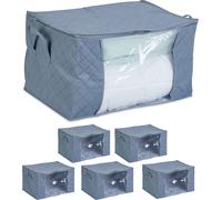 relaxdays Sacs de rangement, lot de 6
