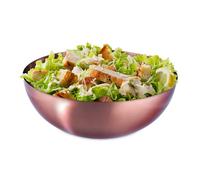 Relaxdays Saladier, inox, 31,5 cm de diamètre, mélangeur rond pour cuisiner et le service, 5 L, cuivre