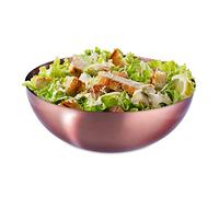 Relaxdays Saladier, Lot de 4, INOX, mélangeur Rond pour Cuisiner et pour Le Service, diamètre de 31,5 cm, 5 litres, cuivre