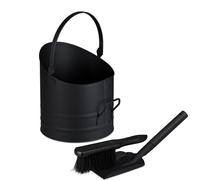 relaxdays Seau à cendres avec accessoires 9,5 litres