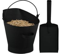 relaxdays Seau à cendres avec pelle 11 L