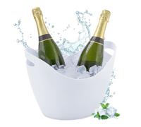 relaxdays Seau à champagne 8l en blanc