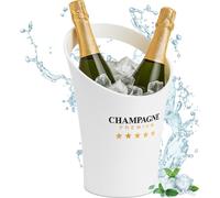 relaxdays Seau à champagne pour 2 bouteilles en blanc