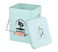 Relaxdays Seau à Compost, 6 litres, Couvercle, pour Vos déchets organiques