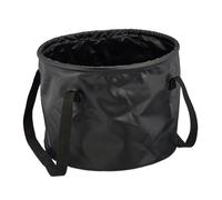 Relaxdays Seau de Camping, 15 L, Pliable, récipient avec anses, HxLxP : 23x31x31 cm, pour extérieur, PVC, Noir
