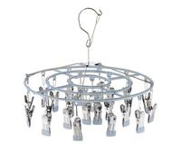 relaxdays Sèche Chaussettes pour étendoir, 24 Pinces, Crochet Rotatif, pour Camping, pour étendre Le Linge 29 x 33,5 cm.