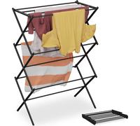 relaxdays Séchoir à linge en forme de tour, pliable