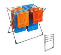 Relaxdays Séchoir à Linge Pliable 8 Barres, Argent