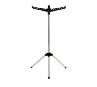 Relaxdays Séchoir à Linge Pliable pour 27 cintres - Charge maximale : 15 kg - H x D : 143 x 56 cm - Noir/argenté