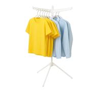 Relaxdays Séchoir à linge pour 27 cintres pliable capacité 15 kg 143 x 56 cm blanc