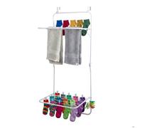 Relaxdays - Séchoir à linge pour porte 4 9 m 2 ailes rabattables acier blanc