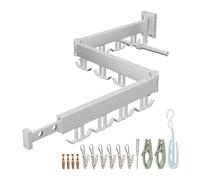 Séchoir à linge mural, séchoir à vêtements pliable, rangement mural