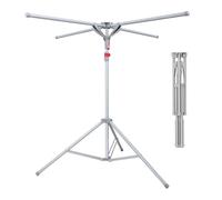 Relaxdays séchoir Pliable 15 kg, réglable en Hauteur, 180 x 125 x 125 cm, Gris