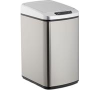 relaxdays Sensor Poubelle 12,0 l argent