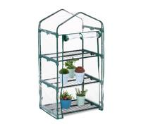 Relaxdays Serre de balcon avec 3 étagères