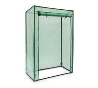 Relaxdays 10020027_345 Serre de jardin à tomates TOMMY Tente pour plantes Protection des légumes Toit abri hiver 150 x 100 x 50 cm PE housse résistante fleurs - Vert