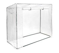 Relaxdays 10020036 Serre de jardin à tomates XL Bâche avec toit incliné Châssis et housse protection plantes 160 x 200 x 82 cm Tente légumes vert fleurs,Blanc