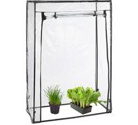 Relaxdays Serre De Jardin, Bâche En Pvc, Hlp : Env. 150 X 100 X 50 Cm, Praticable, Avec Porte, Transparent Et Noir