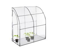 Relaxdays Serre de Jardin pour tomates, bâche PVC, Facilement Accessible, HxLxP : 215 x 200 x 100 cm, Transparent/Noir