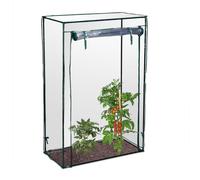 Relaxdays Serre de Jardin Tomate, Balcon, Protection, bâche, HLP 150x100x50 cm, Acier, PVC, Transparent