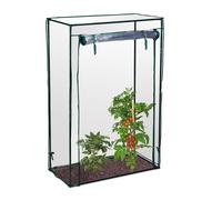 Relaxdays Serre pour Tomates Jardin PVC Terrasse Portable avec Porte Fermeture Enroulable, vert,50 x 100 x 150 cm