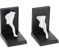 relaxdays Serre-livres Homme Lot de 2