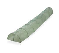 Relaxdays Serre, 5 m de Long, en polyéthylène avec Fermeture éclair, 8 arceaux, Tunnel de Culture, Plantes, Vert