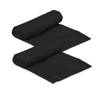 Relaxdays Serviette rafraichissante, Jeu de 20, Micro Fibres, pour Le Cou, Sport, 90x 30 cm, Noir