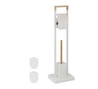 Relaxdays Serviteur bambou & acier inoxydable