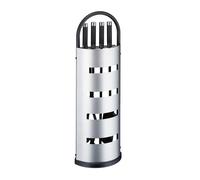 Relaxdays Serviteur de cheminée, 5 pièces, ustensiles cheminée avec tisonnier, pelle, balayette, pince & support, noir